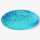 Prachtige Waterverf Tropische Ocean Theme Design Papieren Bordje (Gekanteld)