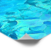 Prachtige Waterverf Tropische Ocean Theme Design Poster (Hoek)