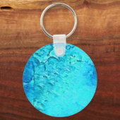 Prachtige Waterverf Tropische Ocean Theme Design Sleutelhanger (Voorkant)