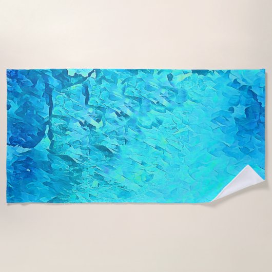 Prachtige Waterverf Tropische Ocean Theme Design Strandlaken (Voorkant)