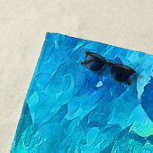 Prachtige Waterverf Tropische Ocean Theme Design Strandlaken (In situ)