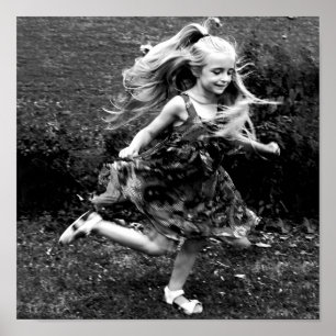 Prachtige Waterverf Twirling Girl Poster