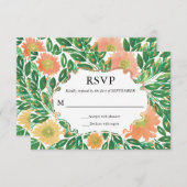 Prachtige Waterverf van bloemen die RSVP-kaart sch Kaart (Voorkant / Achterkant)