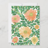 Prachtige Waterverf van bloemen Kaart (Achterkant)