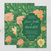 Prachtige Waterverf van bloemen Kaart (Voorkant / Achterkant)