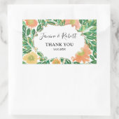 Prachtige Waterverf van bloemen Rechthoekige Sticker (Tas)