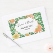 Prachtige Waterverf van bloemen Rechthoekige Sticker (Envelop)