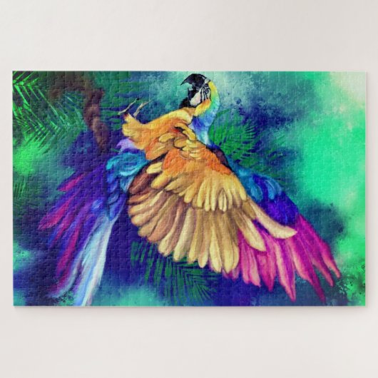 Prachtige Waterverf van de Parrot Puzzle Legpuzzel (Horizontaal)