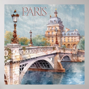 Prachtige Waterverf van Paris Travel Poster