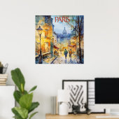 Prachtige Waterverf van Paris Travel Poster (Thuiskantoor)