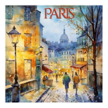 Prachtige Waterverf van Paris Travel