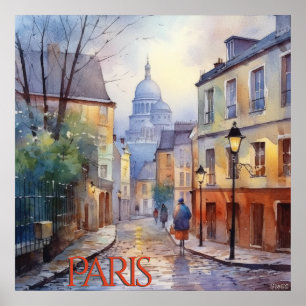 Prachtige Waterverf van Paris Travel Poster