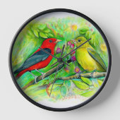 Prachtige Waterverf van Tanagers (Voorkant)