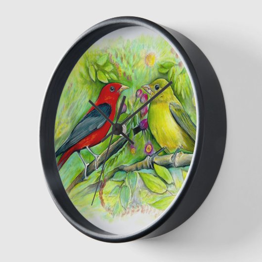 Prachtige Waterverf van Tanagers (Hoek)