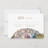 Prachtige Waterverf voor de kust van Amalfi RSVP A Kaart (Voorkant)