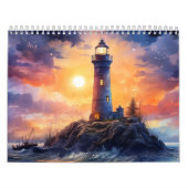 Prachtige Waterverf vuurtoren 12 maanden kalender (Hoes)