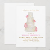 Prachtige Waterverf Wedding Cake Vrijgezellenfeest Kaart (Voorkant / Achterkant)