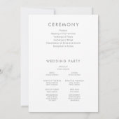 Prachtige Waterverf Wildflower bruiloft programma (Achterkant)