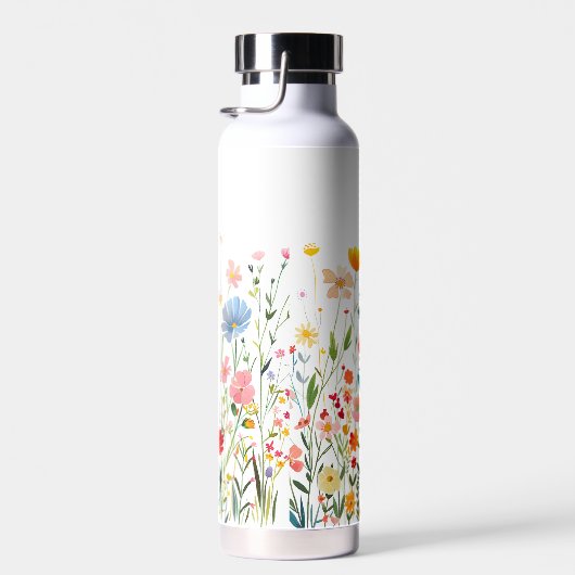 Prachtige Waterverf Wildflower Garden Waterfles (Rechts)