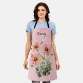 Prachtige Waterverf Wildflower Persoonlijk Apron Schort (Gedragen)