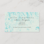 Prachtige Waterverf Zee Green Visitekaartje (Achterkant)