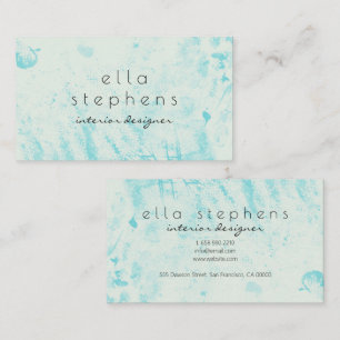 Prachtige Waterverf Zee Green Visitekaartje