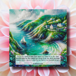 Prachtige Waterverf zeilboot Paasfeest Feestdagenkaart