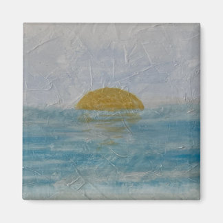 Prachtige Waterverf zon en watervierkante magneet