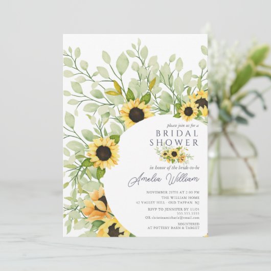 Prachtige Waterverf Zonnebloemen Vrijgezellenfeest Kaart (Staand voorkant)