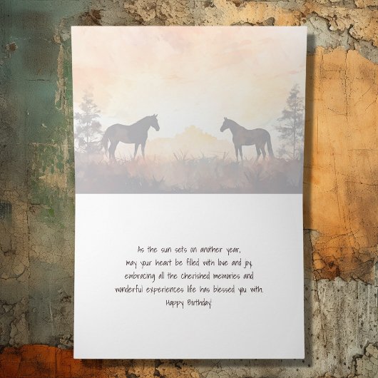 Prachtige Waterverven bij Sunset Birthday Kaart