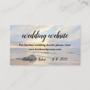 Prachtige website van Maui Beach Wedding Informatiekaartje