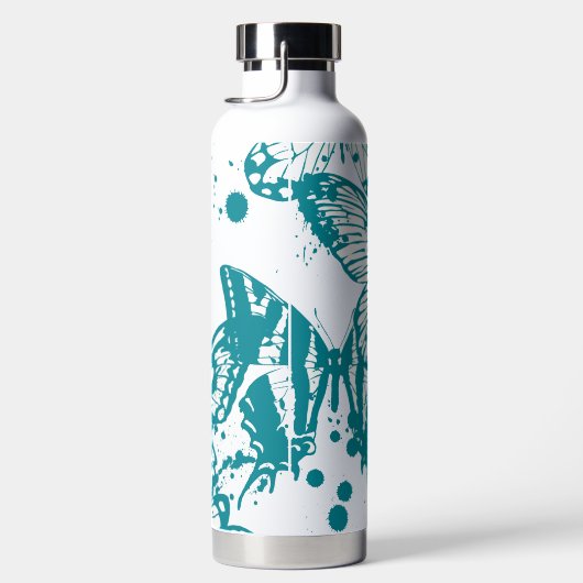 Prachtige weergave van blauw omlijnde vlinders waterfles (Rechts)