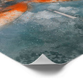 Prachtige weg met bergen landschap schilderij poster (Hoek)