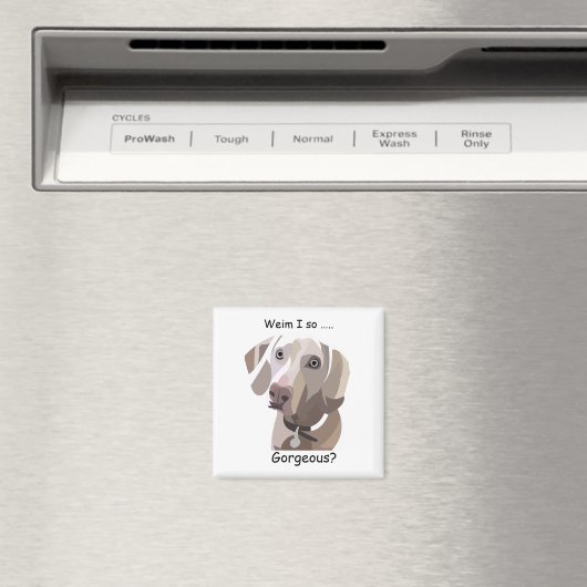 Prachtige Weimaraner magnet (Insitu (Vaatwasser))