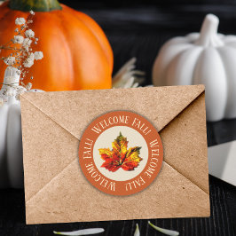 Prachtige welkomstHerfst Ronde Sticker