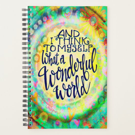 Prachtige wereld  bloemrijke inspirerende trendy planner (Voorkant)