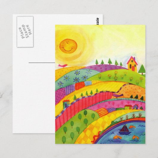 prachtige wereld briefkaart (Voorkant / Achterkant)