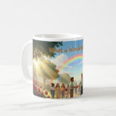 Prachtige Wereld Regenboog Tuin Scene Mok (Voorkant links)
