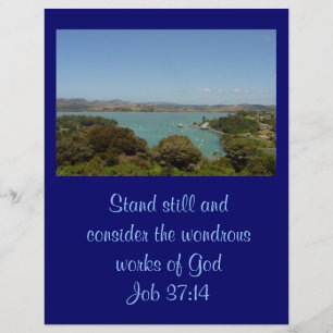 Prachtige werken [van God] - Job 37:14 Flyer