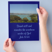 Prachtige werken [van God] - Job 37:14 Flyer (Hand)