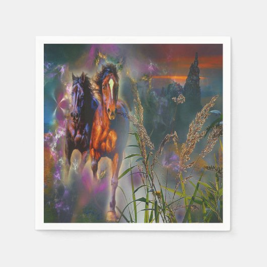 Prachtige Westerne paardenservetten Servet (Voorkant)