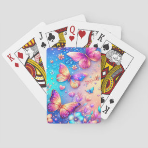 Prachtige Whimscial Butterfly vlinders Pokerkaarten