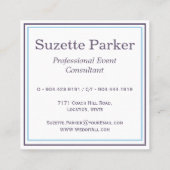 Prachtige White Calla Lilies Event Planner Vierkante Visitekaartje (Achterkant)