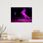 Prachtige White Circus Horse Poster (Keuken)