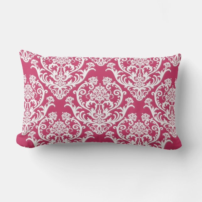 Prachtige White Damask Pattern Kussen (Voorkant)