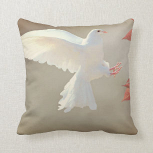 Prachtige White Dove Cushion Kussen
