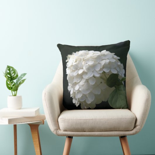 Prachtige White Hydrangea Floral Sierkussen (Stoel)