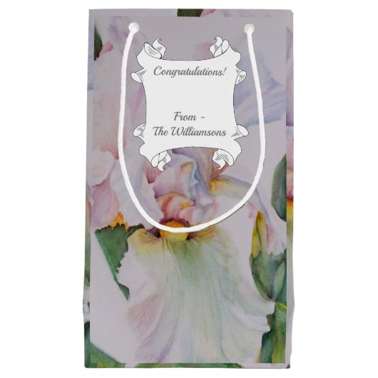 Prachtige White Iris Klein Cadeauzakje (Voorkant)
