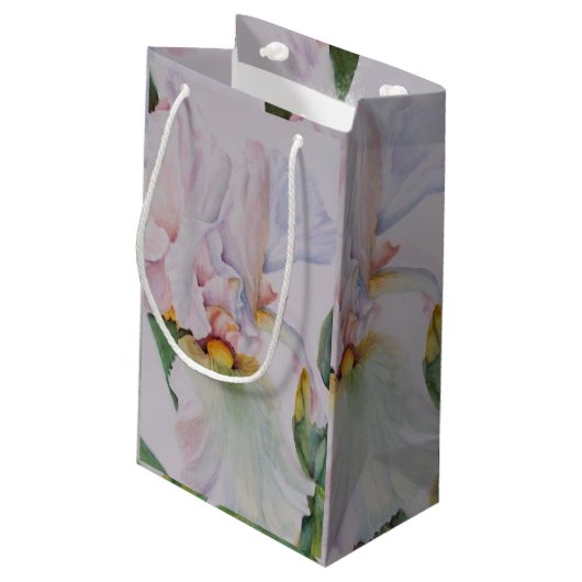Prachtige White Iris Klein Cadeauzakje (Achterkant Gekanteld)
