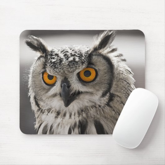 Prachtige White Owl Mousepad Muismat (Met muis)